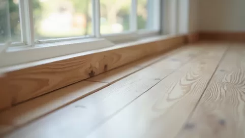 Wykończenie paneli przy oknie tarasowym